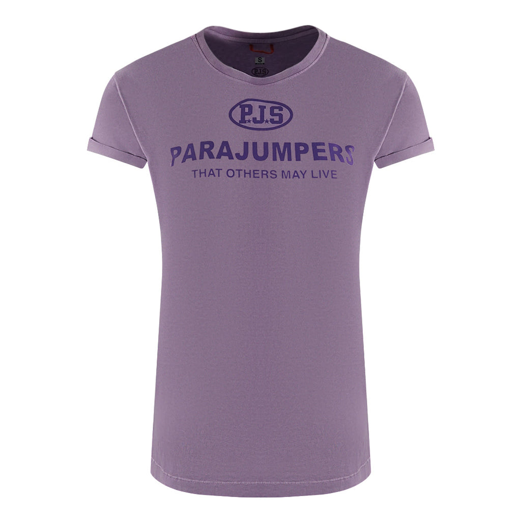 Parajumpers Toml Tee Brand Logo Amethyst T Shirt Toml Tee