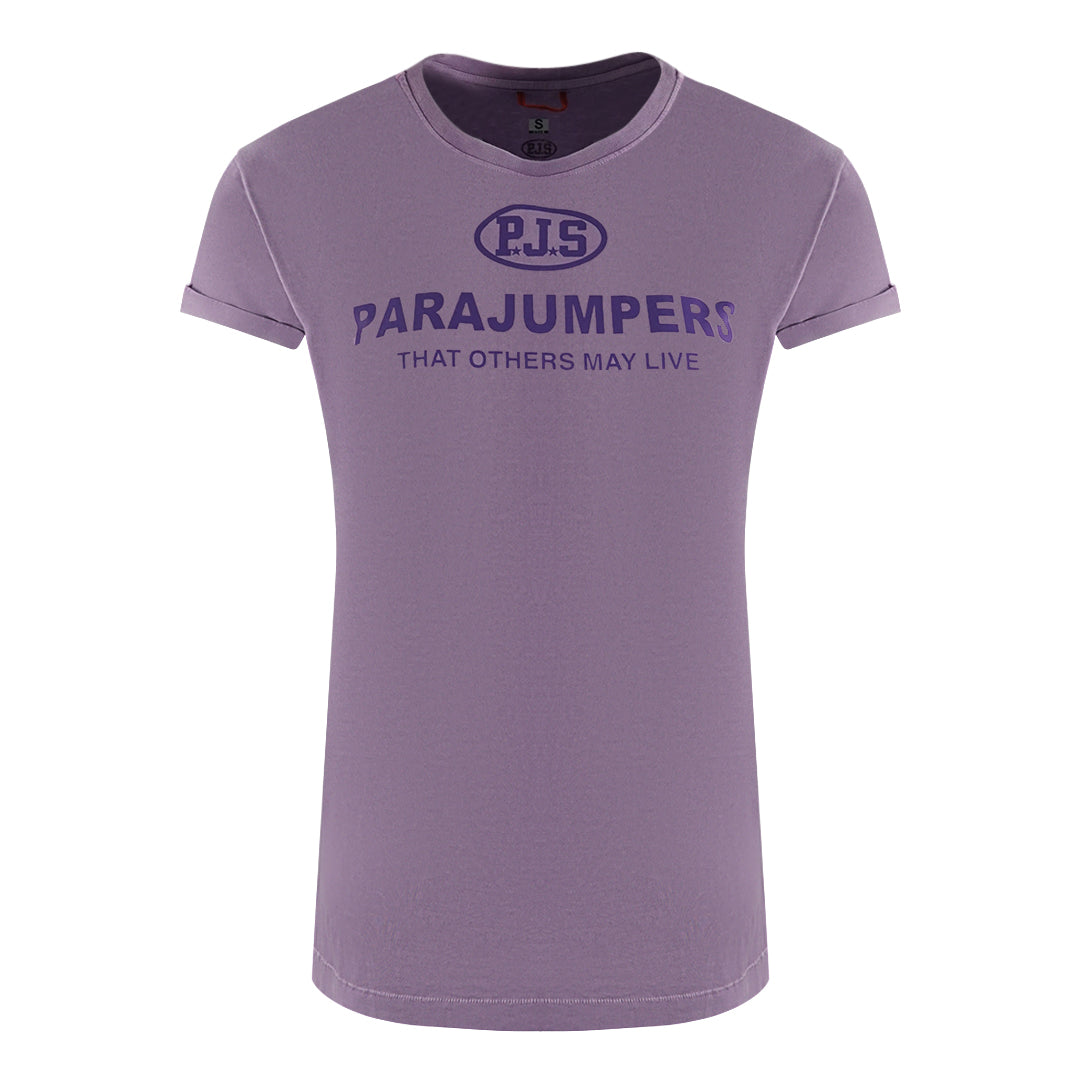 Parajumpers Toml Tee Brand Logo Amethyst T Shirt Toml Tee