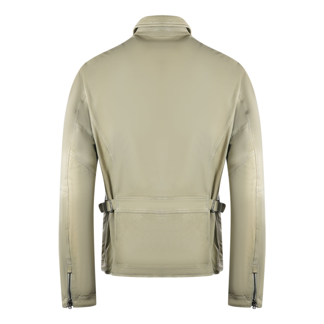 Parajumpers Truman Leather London Fog Beige Leather Jacket Truman Leather 233