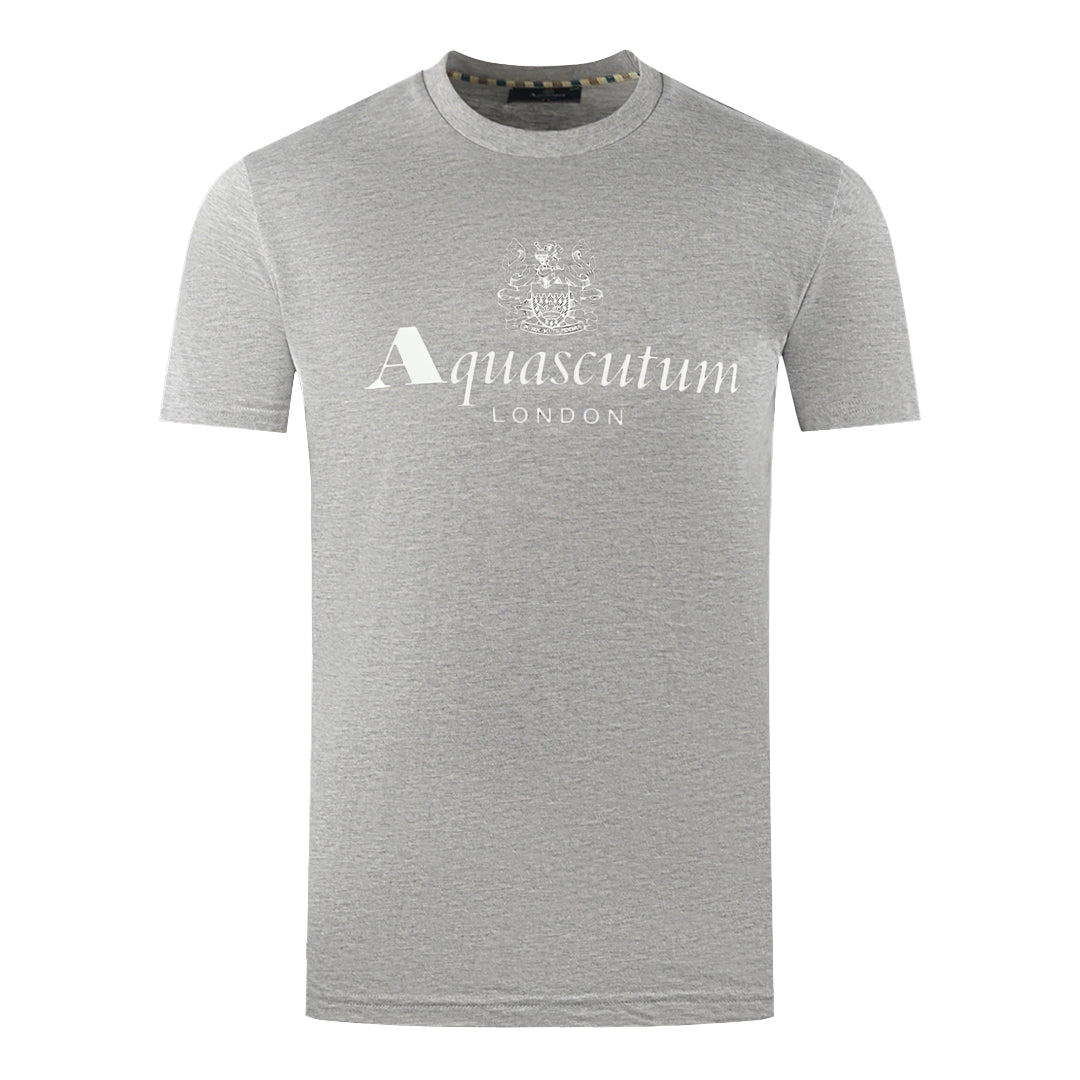 Aquascutum London Aldis Brand Logo Grey T Shirt