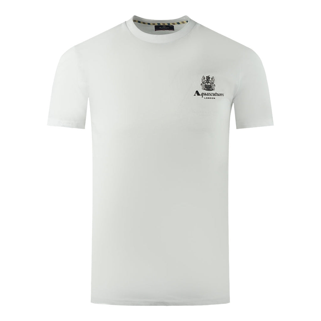 Aquascutum Active Small Logo Pocket Optical White T-Shirt AA FW23 TS004 01