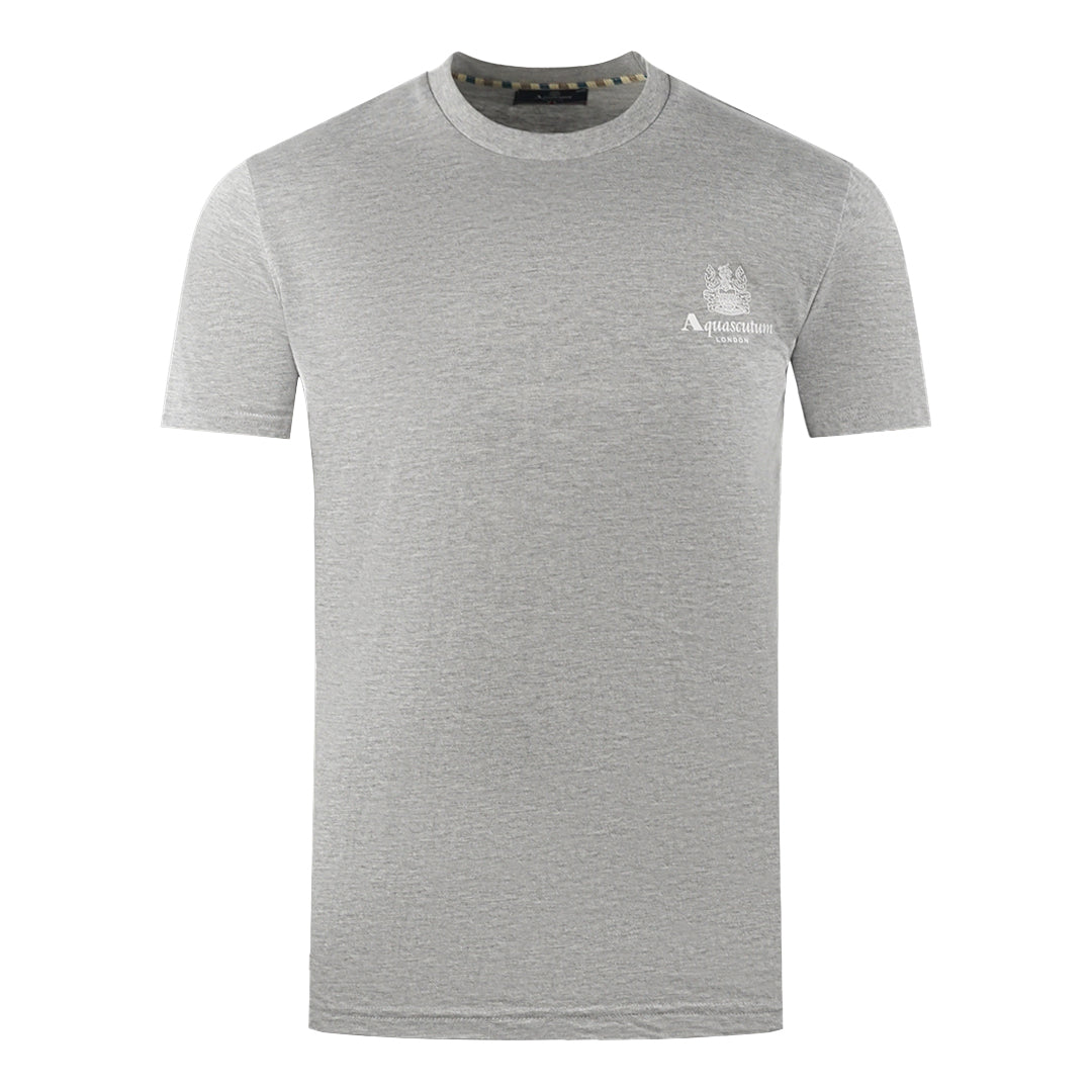 Aquascutumondon Aldis Brandogo On Chest Grey T-Shirt TS004 05