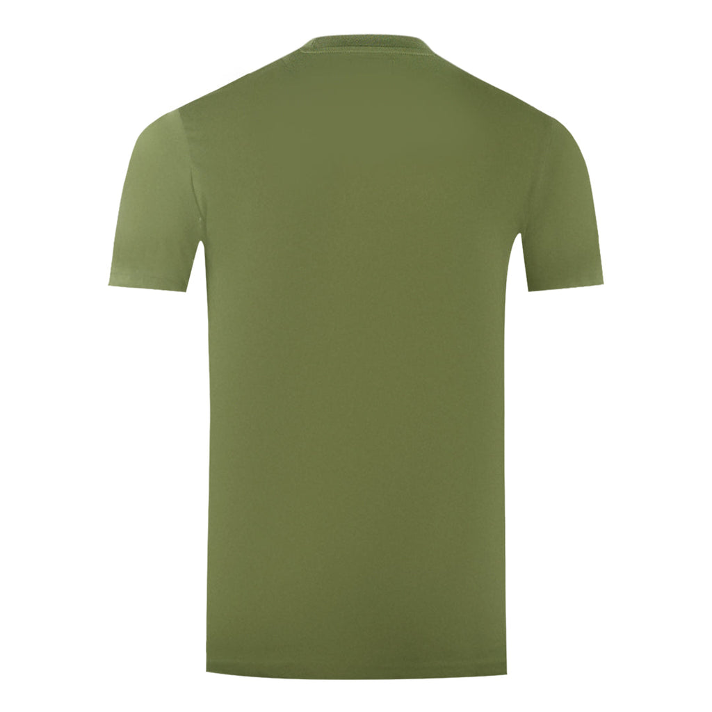 Aquascutum London Aldis Brand Logo On Chest Army Green T Shirt