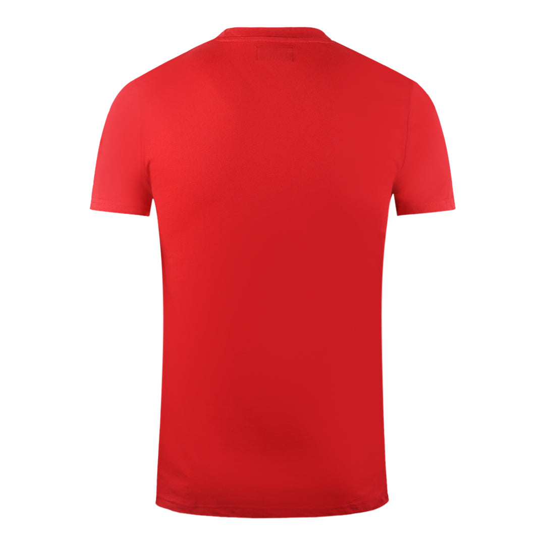 Aquascutum London Aldis Brand Logo On Chest Red T-Shirt TS004 13