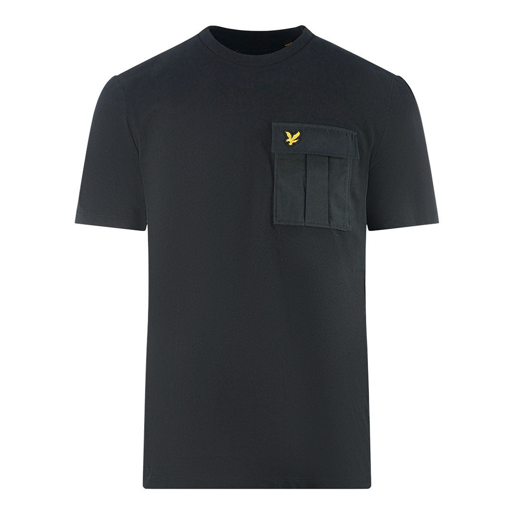 Lyle Scott Ripstop Pocket Black T Shirt Ts1402V Z865