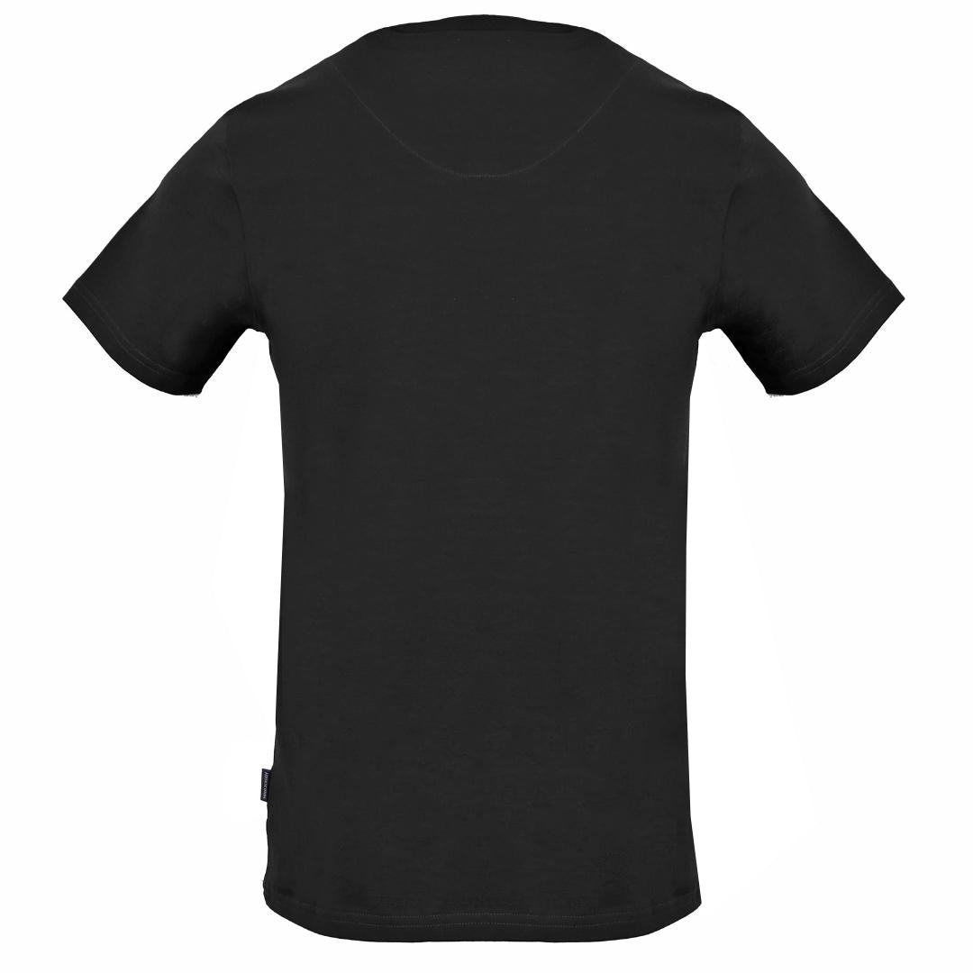 Aquascutum Block Brand Logo Black T Shirt