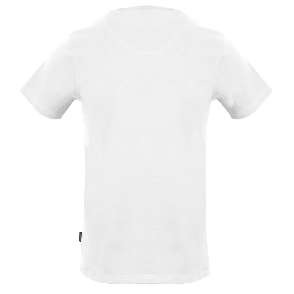 Aquascutum Check Aldis Crest White TShirt TSIA11 01