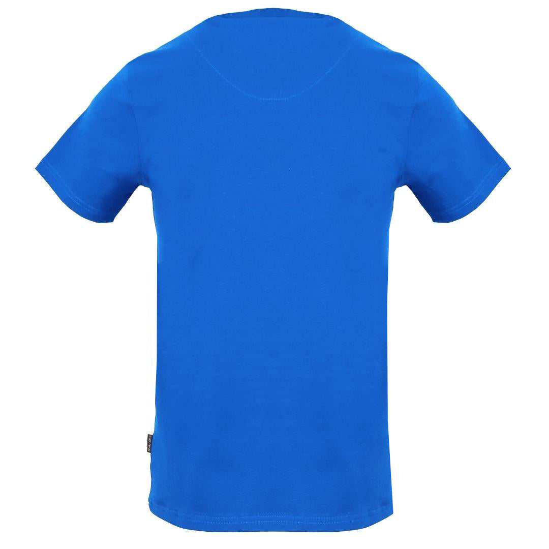 Aquascutum Bold London Logo Blue TShirt TSIA126 81