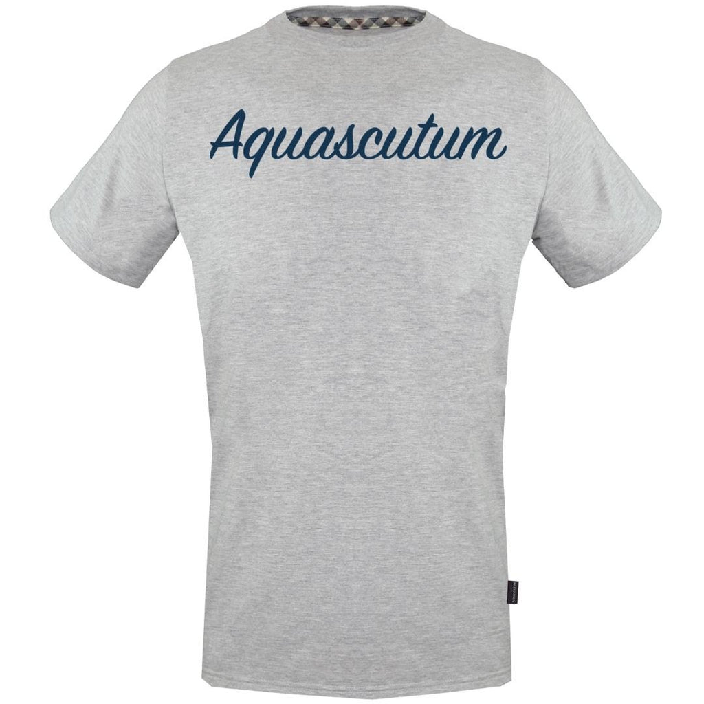 Aquascutum Signature Logo Grey T Shirt