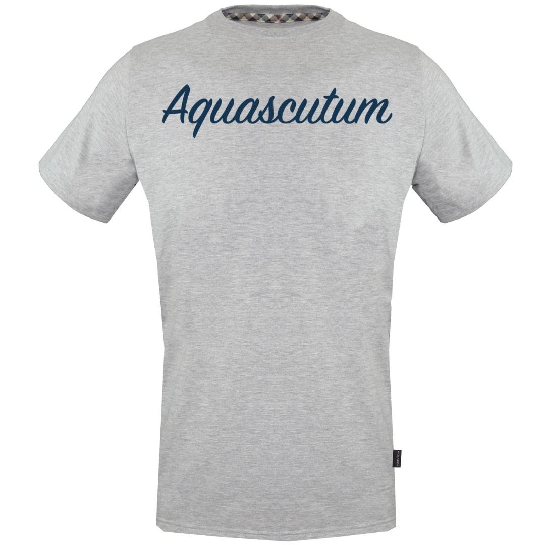 Aquascutum Signature Logo Grey T Shirt