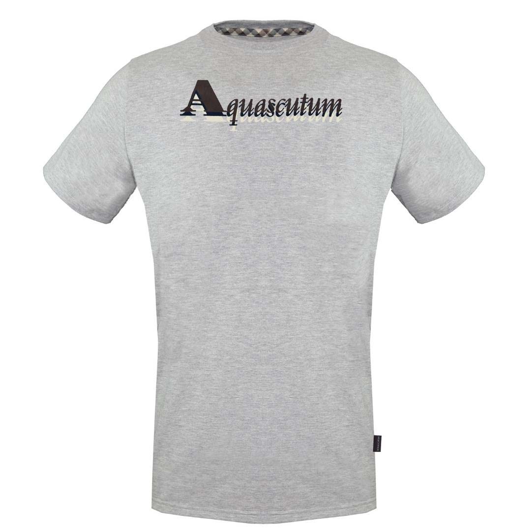 Aquascutum Layered Logo Grey T-Shirt - Nova Clothing