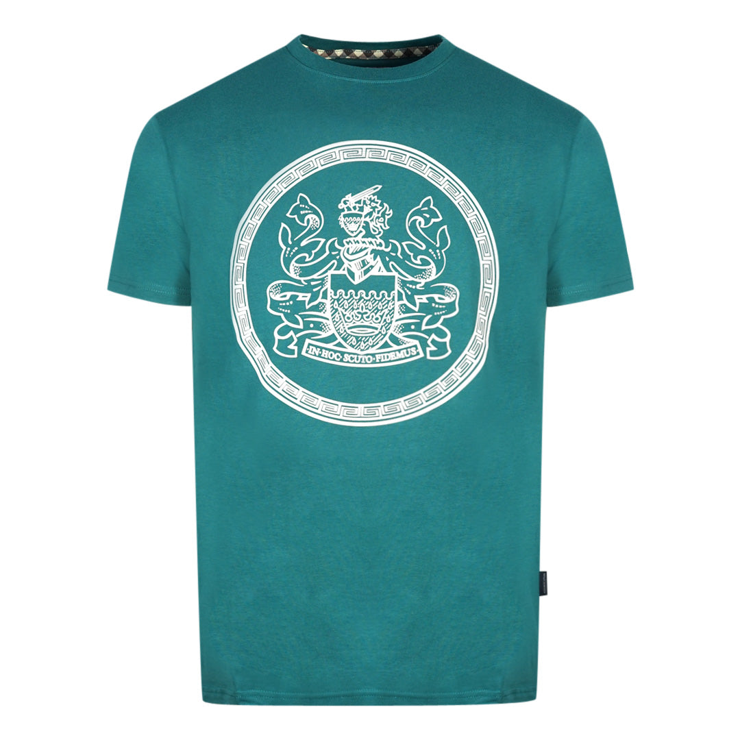 Aquascutum Circle Aldis Logo Green TShirt TSIA17 32