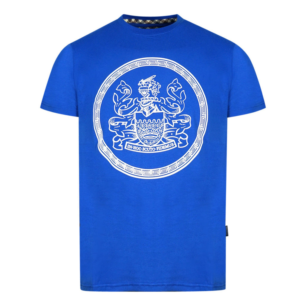 Aquascutum Circle Aldis Logo Blue TShirt TSIA17 81