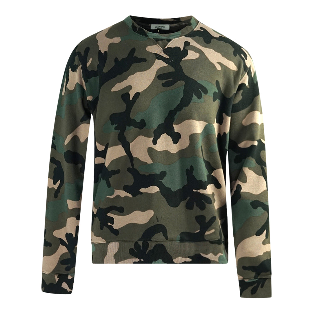 Valentino Garavani Green Camo Jumper TV3MF04N3LY F00