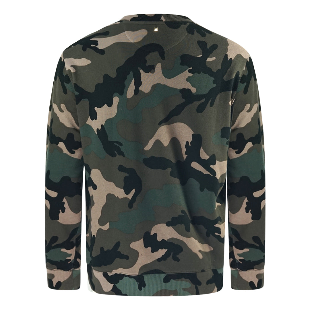 Valentino Garavani Green Camo Jumper TV3MF04N3LY F00