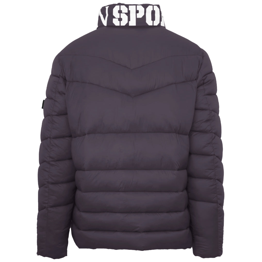 Plein Sport Padded Bold Logo Grey Jacket