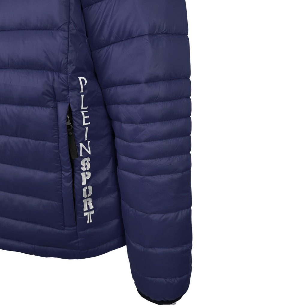 Plein Sport Plain Padded Navy Blue Jacket