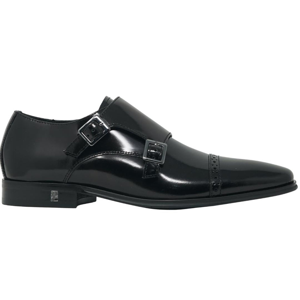 Versace Collection Monk Leather Black Shoes - Nova Clothing