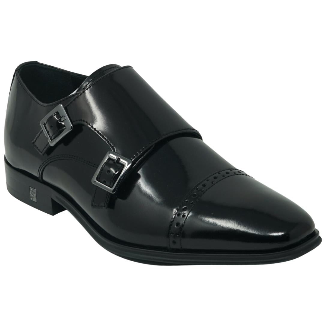 Versace Collection Monk Leather Black Shoes - Nova Clothing