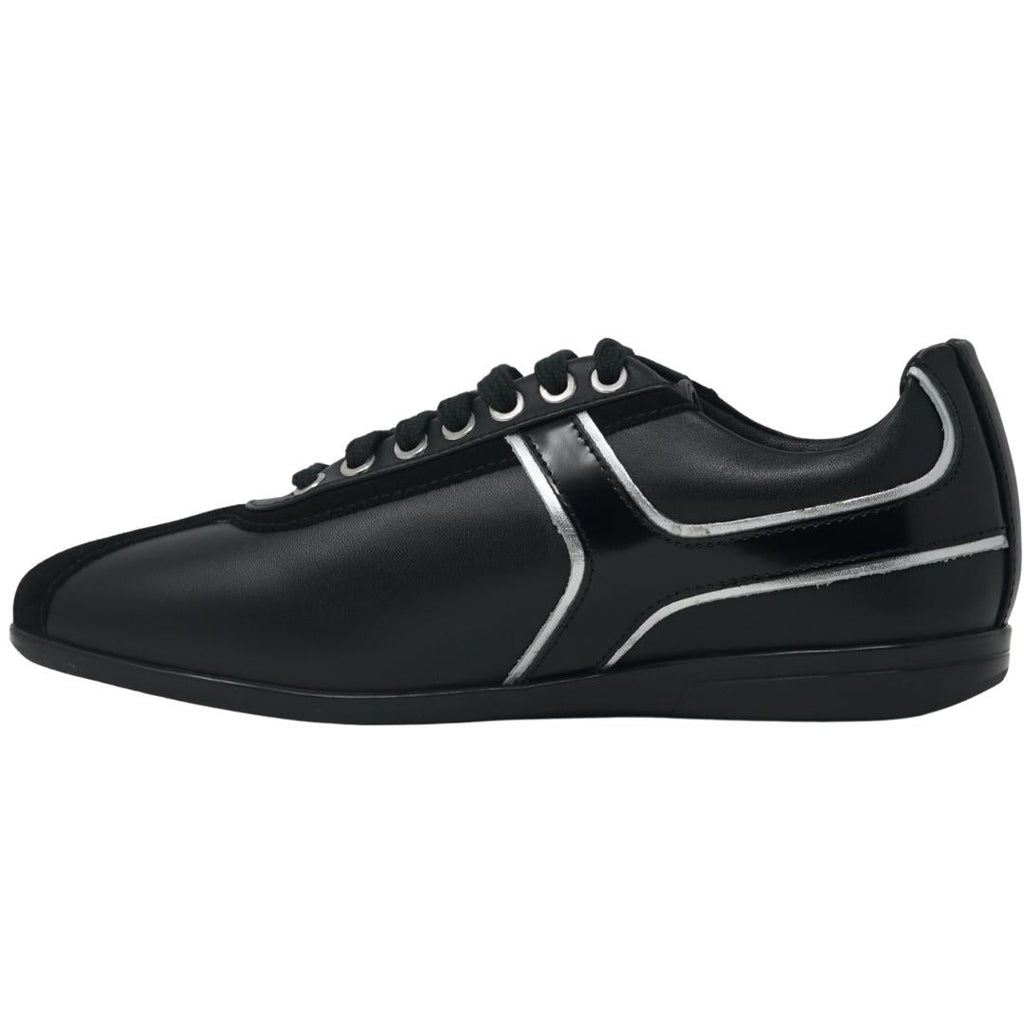 Versace Collection Logo Low Cut Black Sneakers - Nova Clothing