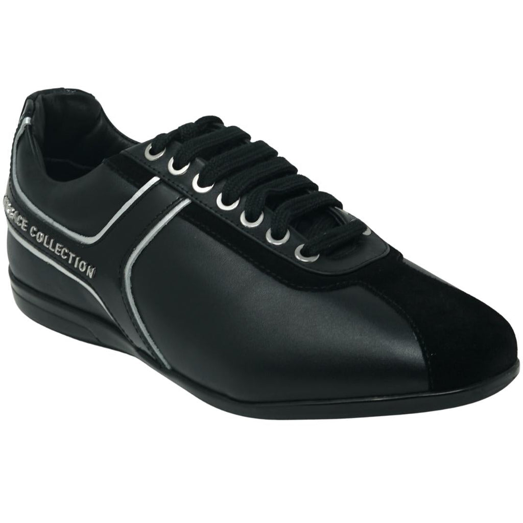 Versace Collection Logo Low Cut Black Sneakers - Nova Clothing