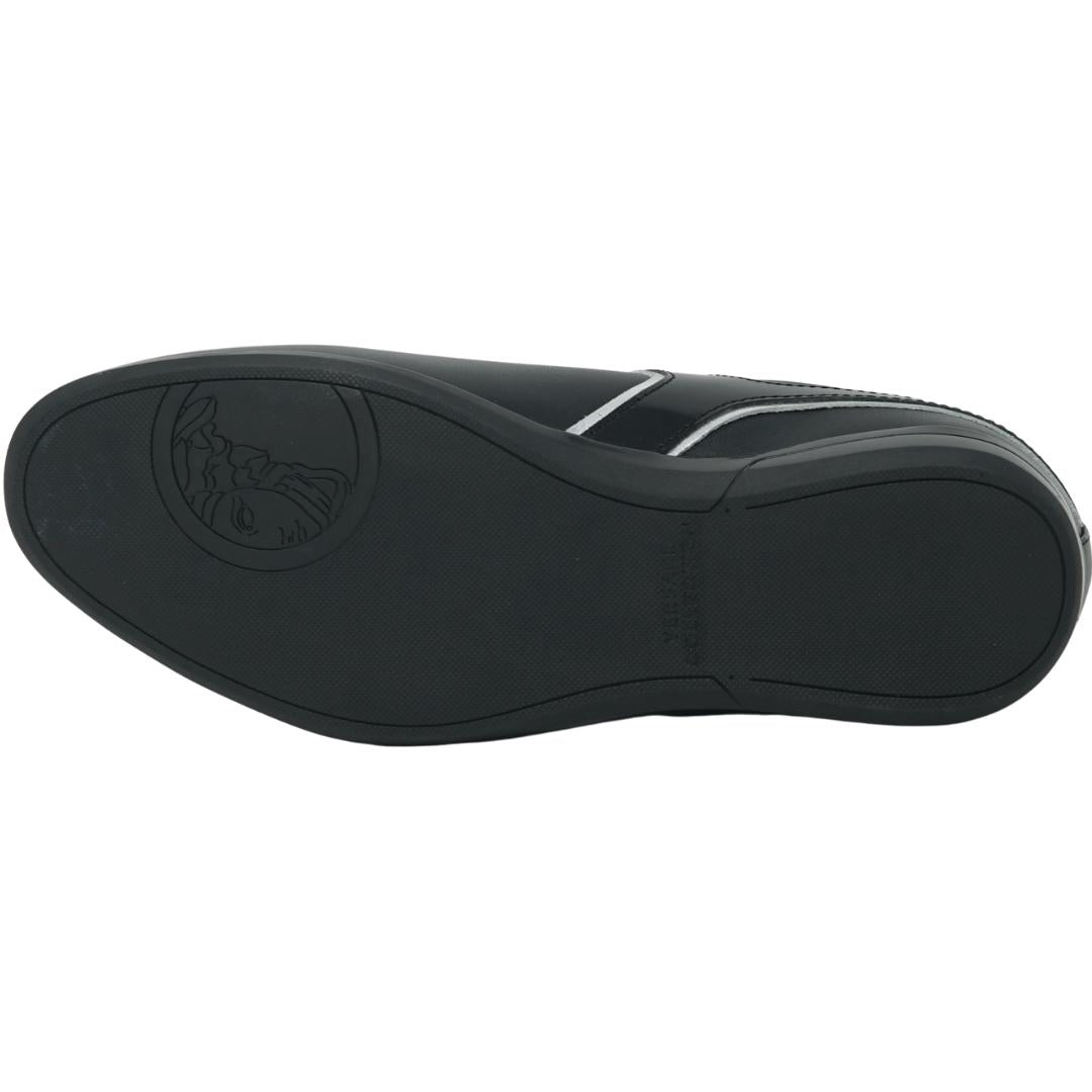 Versace Collection Logo Low Cut Black Sneakers - Nova Clothing