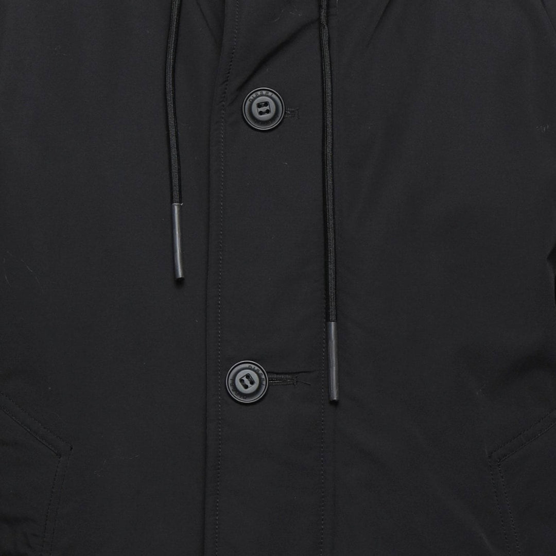 Diesel W Jame 21 Faux Fur Trimmed Black Bomber Jacket