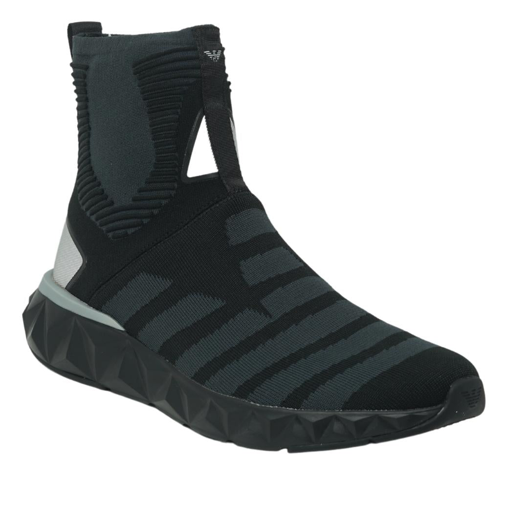 Ea7 Eagle Logo Black Sock Trainers